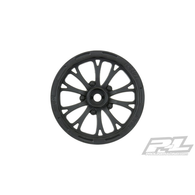 PROLINE POMONA DRAG SPEC 2.2" BLACK FRONT WHEELS (2) FOR SLASH & AE DR10- PR2775-03