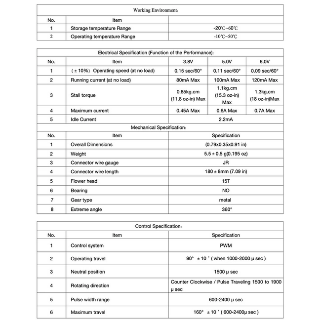 EMAX ES9052 (4.3g) Metal Gear Digital Servo