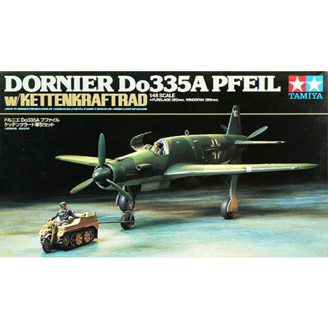 Tamiya 1/48 Dornier Do335A 'Pfeil' w/Kettenkraftrad Luftwaffe 89598 Sealed