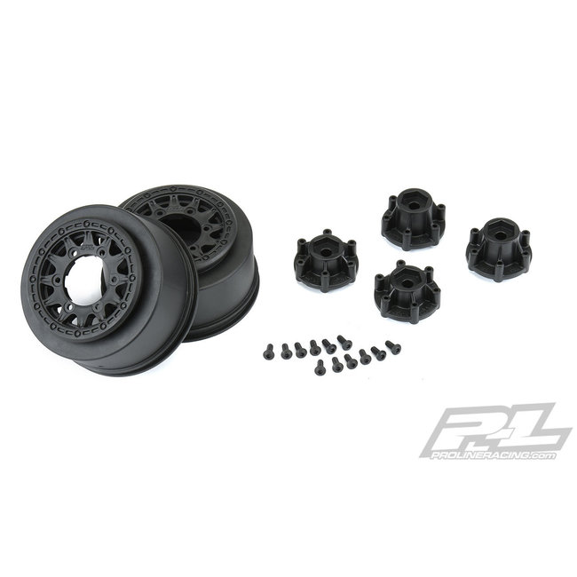 PROLINE RAID 2.2"/3.0" BLACK 6X30 REMOVABLE HEX SC WHEELS (2) FOR SLASH® 2WD & SLASH® 4X4 FRONT OR REAR - PR2785-03
