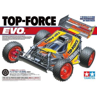 TAMIYA Tamiya TOP-FORCE EVO  ( 2021 ) 1/10 KIT NO ESC INCLUDED REQUIRES TX, RX, ESC, BATTERY CHARGER & PAINT.