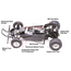 TAMIYA THE GRASSHOPPER (2005) KIT ELECTRIC R/C 1/10 OFFROAD NO ESC INCLUDED  REQUIRES TX, RX, ESC, BATTERY CHARGER & PAINT.