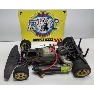 ACE RADIO CONTROLLED MODELS MUGEN VINTAGE 1/8 NITRO PANCAR OPS 21 ENGINE WITH SERVOS