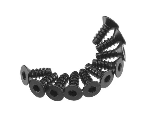 Axial M3x8mm Hex Socket Button Head Screws - Black, 10-Pack For RC Cars & DIY
