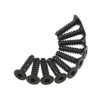 AXIAL Axial Hex Socket Tap Flat Head Screw M3x12mm Black (10), AXA466