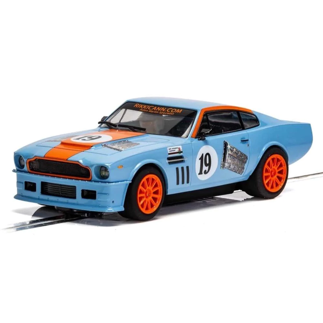 Scalextric C4209 Aston Martin V8 - Gulf Edition - Rikki Cann Racing Slot Car