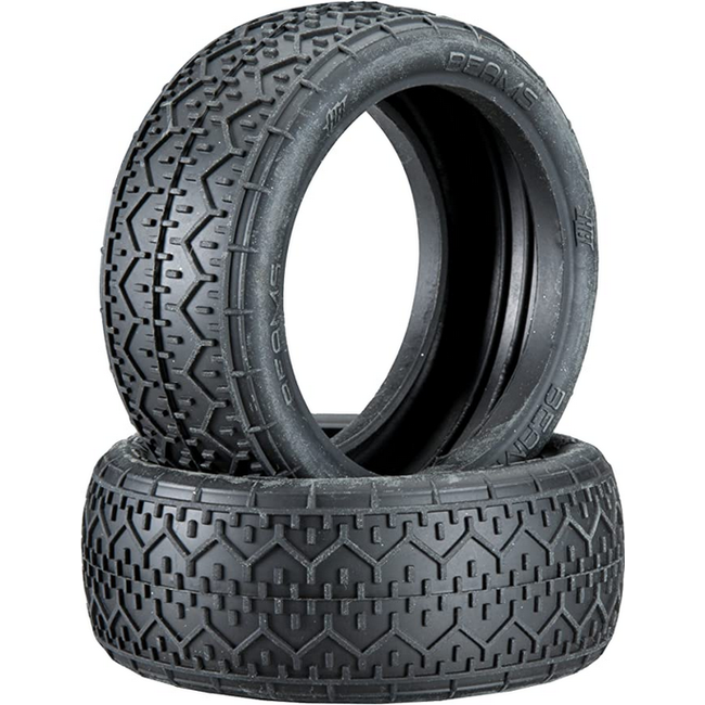 Hot Bodies Beam Tyres (2pcs/RED/1/8 Buggy) - 67936