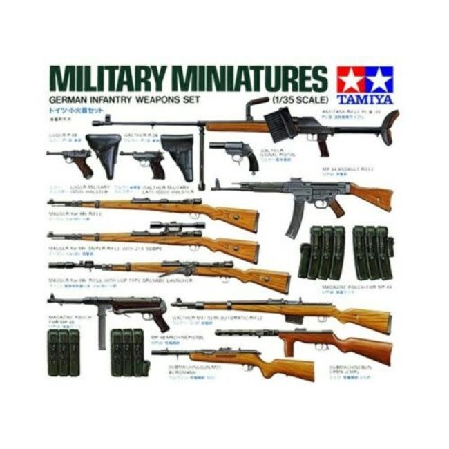 Tamiya 3611 1/35 Scale WWII German Infantry Weapons Set Model Kit
