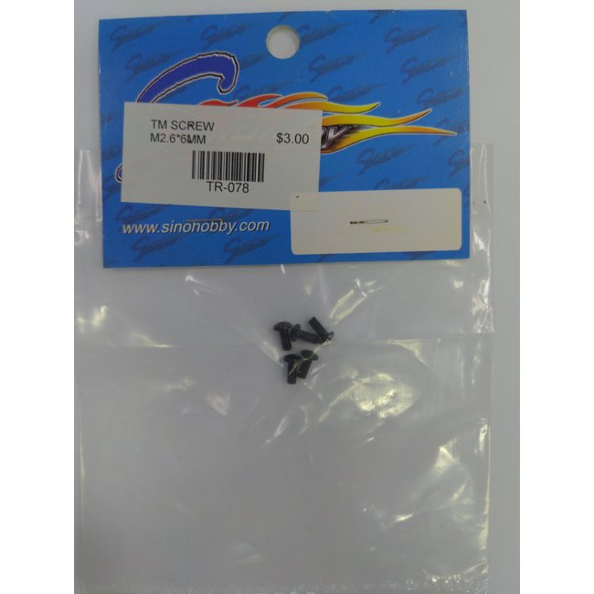 SINOHOBBY TR-078 2.6X6MM SCREWS 5PK