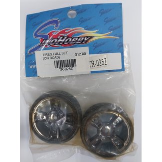 SINOHOBBY SINOHOBBY TR-025Z PRE MOUNTED ON ROAD WHEELS 1 PAIR