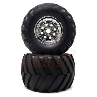 TAMIYA TAMIYA ALL TRACTION UTILITY TYRE & WHEEL FRONT (2) WILD WILLY