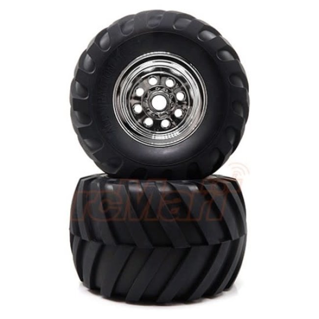 TAMIYA ALL TRACTION UTILITY TYRE & WHEEL FRONT (2) WILD WILLY
