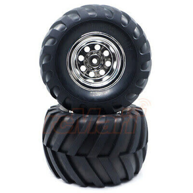 TAMIYA ALL TRACTION UTILITY TYRE & WHEEL REAR (2) WILD WILLY