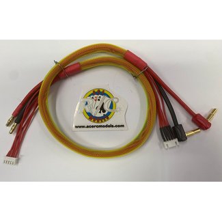 ACE IMPORTS ACE 4S CHARGE LEAD  WITH INTEGRATED BALANCE CABLE 4MM TO 4.-5 STEPPED CONNECTORS