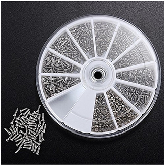 CHINA ELECTRONICS ASSORTED SCREW SET 1000 Pcs 12 sizes 1.2-1.6mm  Small Stainless Steel Screws & Nuts Assortment for Home Tool Kit