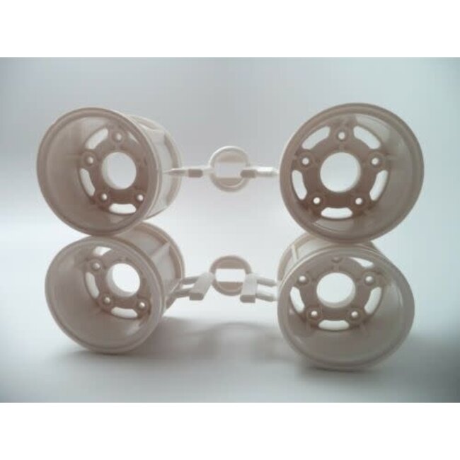TAMIYA T PARTS WHITE WHEEL OUTER ( 1 SET OF 4 )  : COMICAL WR-02CB