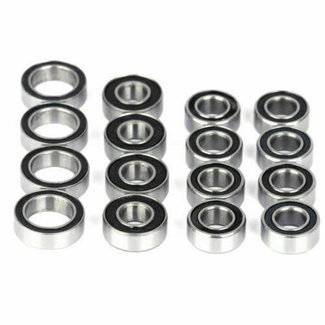 BEARINGS TAMIYA TT-02 BEARING KIT  INCLUDES   8 OF 10x5x4  4 OF 11x5x4 4 of 12x8x4 ( 2RS )