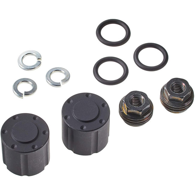 Tamiya 56557 (TROP.57) Hub Nuts for Dual Wheels (Black / 2 pcs)