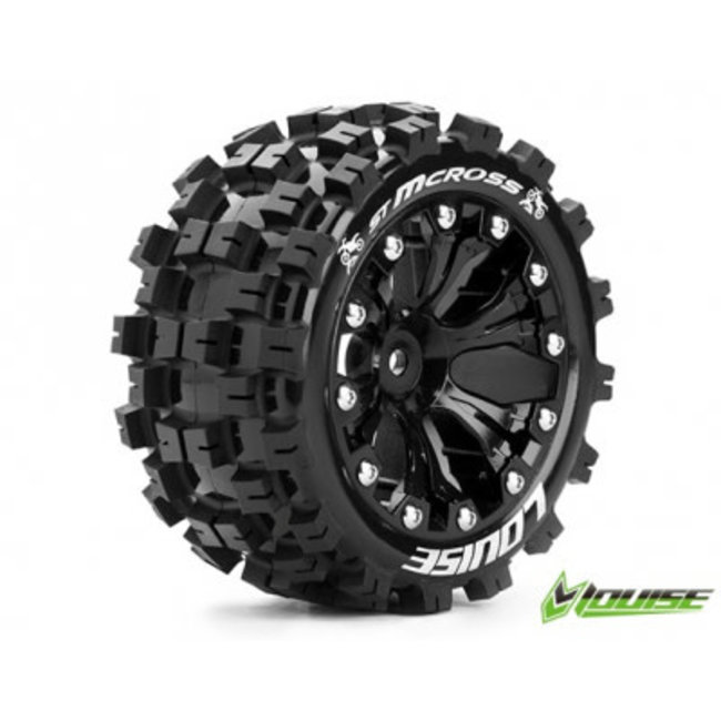 LOUISE ST-Mcross 2.8 Tyre pre mounted on  Black 12mm hex