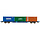 HORNBY TOUAX, KFA CONTAINER WAGON WITH 3 X 20' CONTAINERS - ERA 11