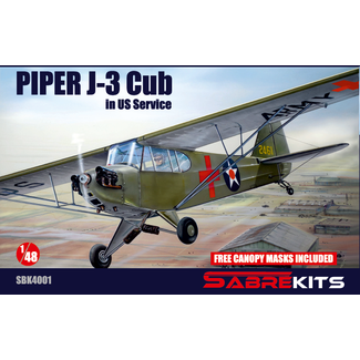 SABRE KITS SabreKits 1/48 Piper J-3 Cub "US Service" Plastic Model Kit