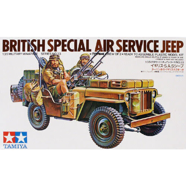 Tamiya 1/35 British Special Air Service Jeep Plastic Model Kit SAS Tam35033