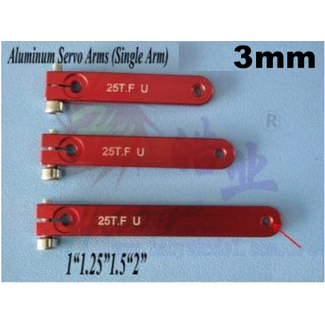 HY MODEL ACCESSORIES HY ALUMINIUM SERVO ARM SINGLE 2" FUTABA 25T M3 THREAD