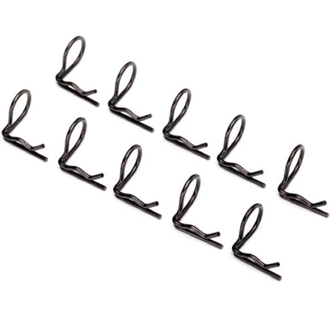 TRAXXAS BODY CLIP (MOUNTING CLIP), ANGLED, 90-DEGREES (BLACK) (10)