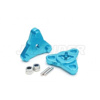 JAZ RIDER Tamiya Thunder shot/ Thunder Dragon/ Fire Dragon/ Terra Scorcher Aluminum Wheel Hub Adapter (2pcs,Blue) (JR-TFD11-LB)