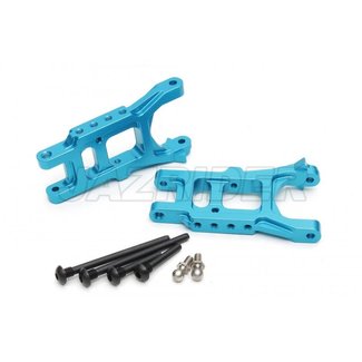JAZ RIDER Tamiya Thunder shot/ Thunder Dragon/ Fire Dragon/ Terra Scorcher Aluminum Front/Rear Lower Suspension Arms (2pcs,Blue) (JR-TFD05-LB)