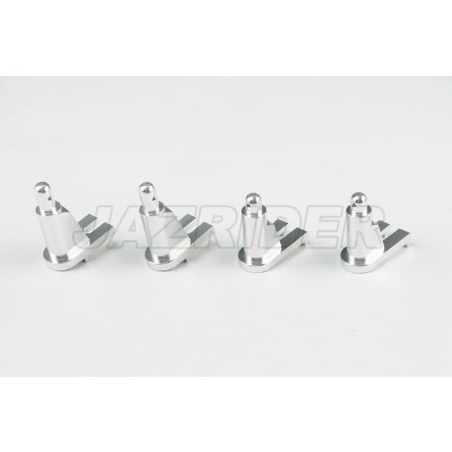 Tamiya Midnight Pumpkin 58365/58547 Aluminum Front + Rear Body Mount (Silver) (JR-TMP01-S)