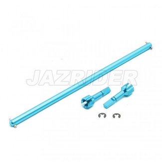 JAZ RIDER Tamiya TA-02 Aluminum Main Drive Shaft w/Joint (Light Blue) Set (JR-TA200-LB)