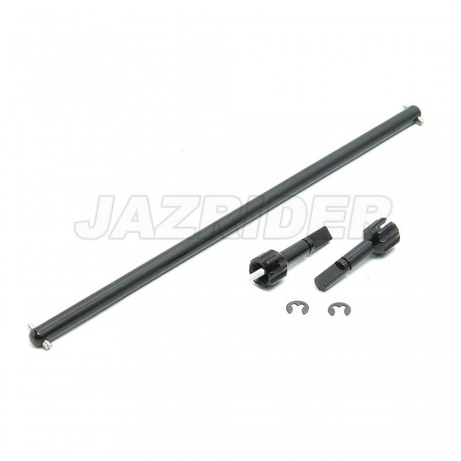 Tamiya TA01/DF01 Aluminum Main Drive Shaft w/Joint (Black) Set (JR-TA100-BK)