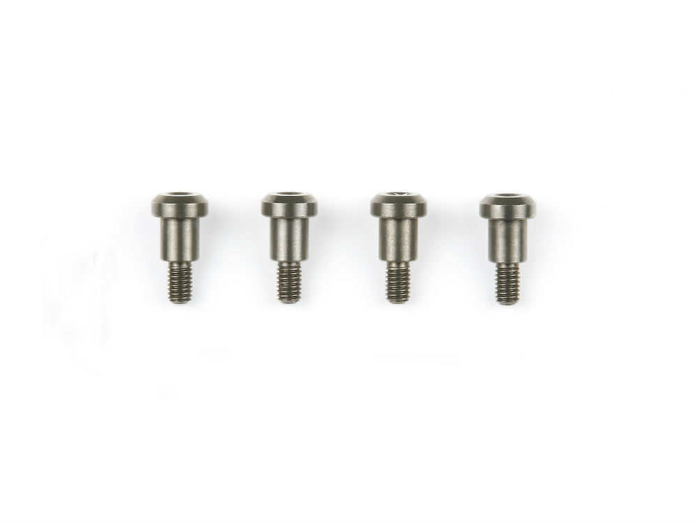 GPM King Pin In Alluminio Per Tamiya GF01, TL01, TA01, TA02, TA03 (5x6.2mm M4) - 4 Pezzi Rosso