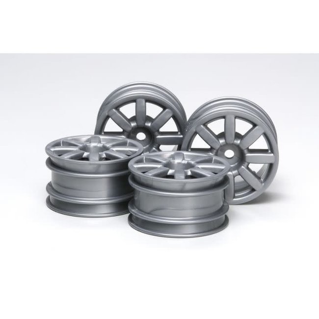 TAMIYA M-CHASSIS FLAT 8 SPOKE WHEEL SILVER *4