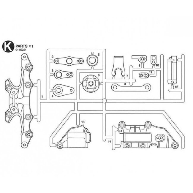 TAMIYA K PARTS FOR 58409 TB-03