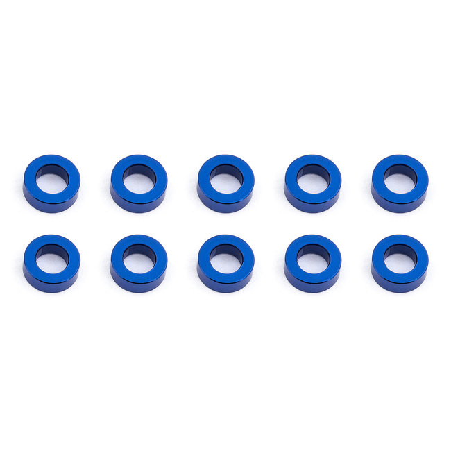 TEAM ASSOCIATED Ballstud Washers, 5.5x3.0x2.0 mm, blue aluminum
