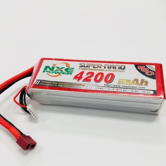 NXE 14.8v 4200mah 40c Soft case with Deans