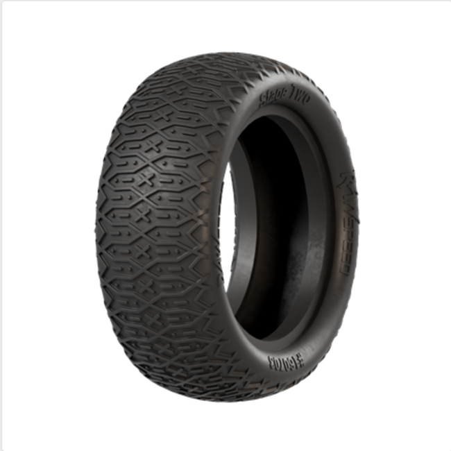 RAW SPEED Stage Two - 4WD Front Buggy Tires w/Inserts 2.2" (1 pr) SuperSoft (Green)