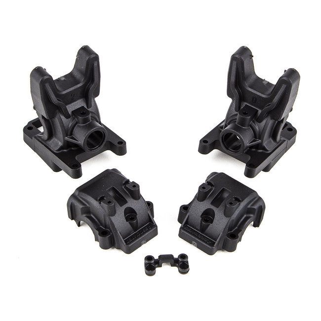 TEAM ASSOCIATED RC10B74.2 FT Front Gearboxes, 0 and 2 Diff Heights, carbon