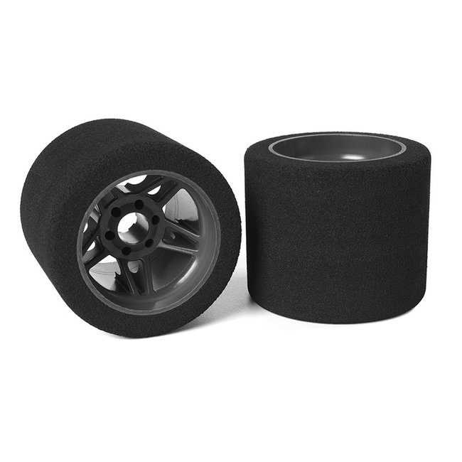 Team Corally - Attack foam tires - 1/8 SSX-8 - 32 shore - rear - 72mm - Carbon Flex Rims - 2 pcs
