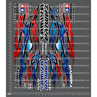 MCI REPRODUCTION DECALS MCI 1/10TH TAM 53839 - STAR & FIRE DECALS