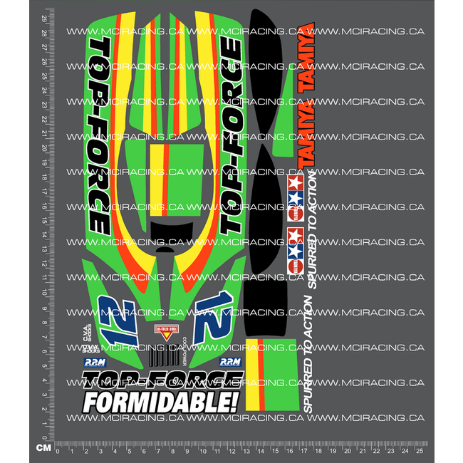 MCI 1/10TH TAM 58100 - TOP FORCE DECALS