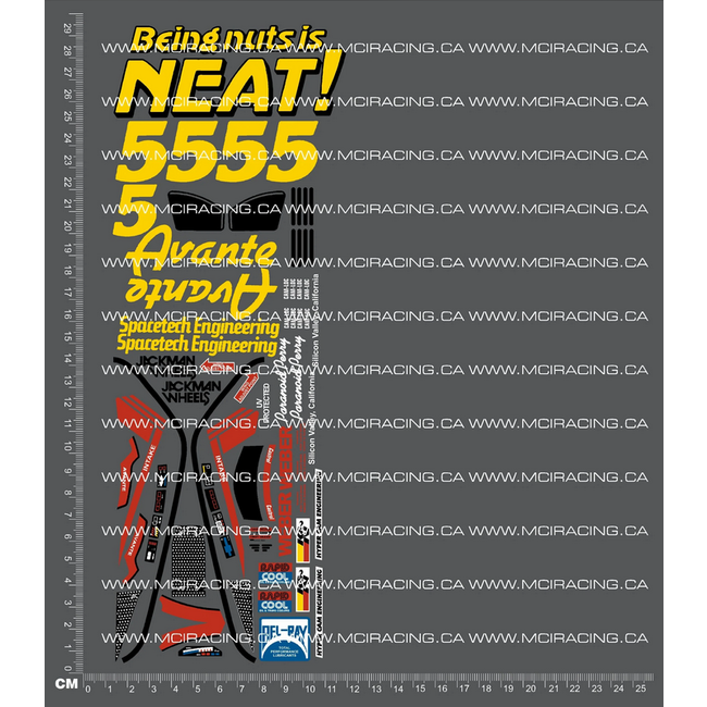 MCI 1/10TH TAM 58072 - AVANTE DECALS¬†
