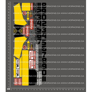 MCI REPRODUCTION DECALS MCI 1/10TH KYO - OPTIMA MID CUSTOM DECALS