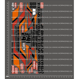 MCI REPRODUCTION DECALS MCI 1/10TH KYO - OPTIMA MID SPECIAL DECALS