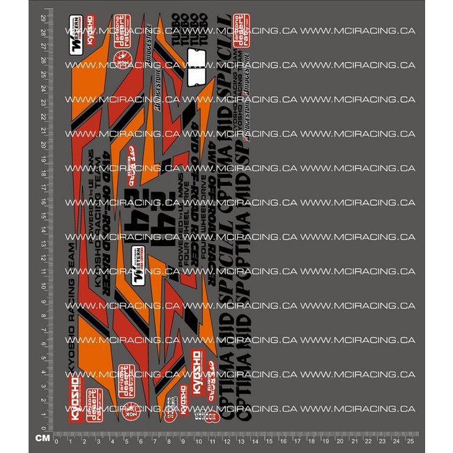 MCI 1/10TH KYO - OPTIMA MID SPECIAL DECALS