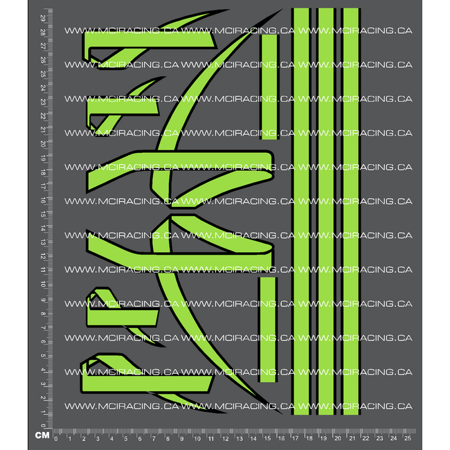 MCI 1/14TH TAM 56334 - KING HAULER TRUCK STRIPE KIT V6 DECALS GREEN