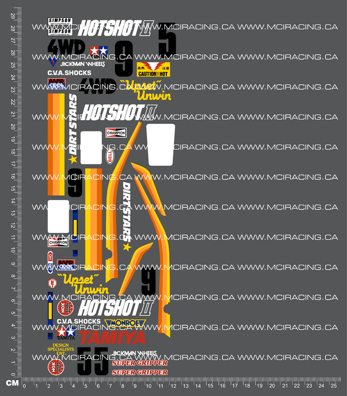 MCI REPRODUCTION DECALS MCI 1/10TH TAM 58062 - HOTSHOT 2 DECALS - www ...
