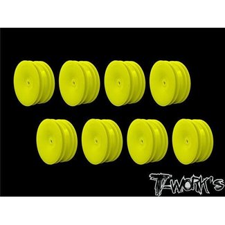 TWORKS TWORKS 2.2" 12mm Hex Front Wheel Yellow (B6.1/6.2/RB5/RB6/RB7/YZ2/XB2 ) 8pcs - TE-218-AY-8